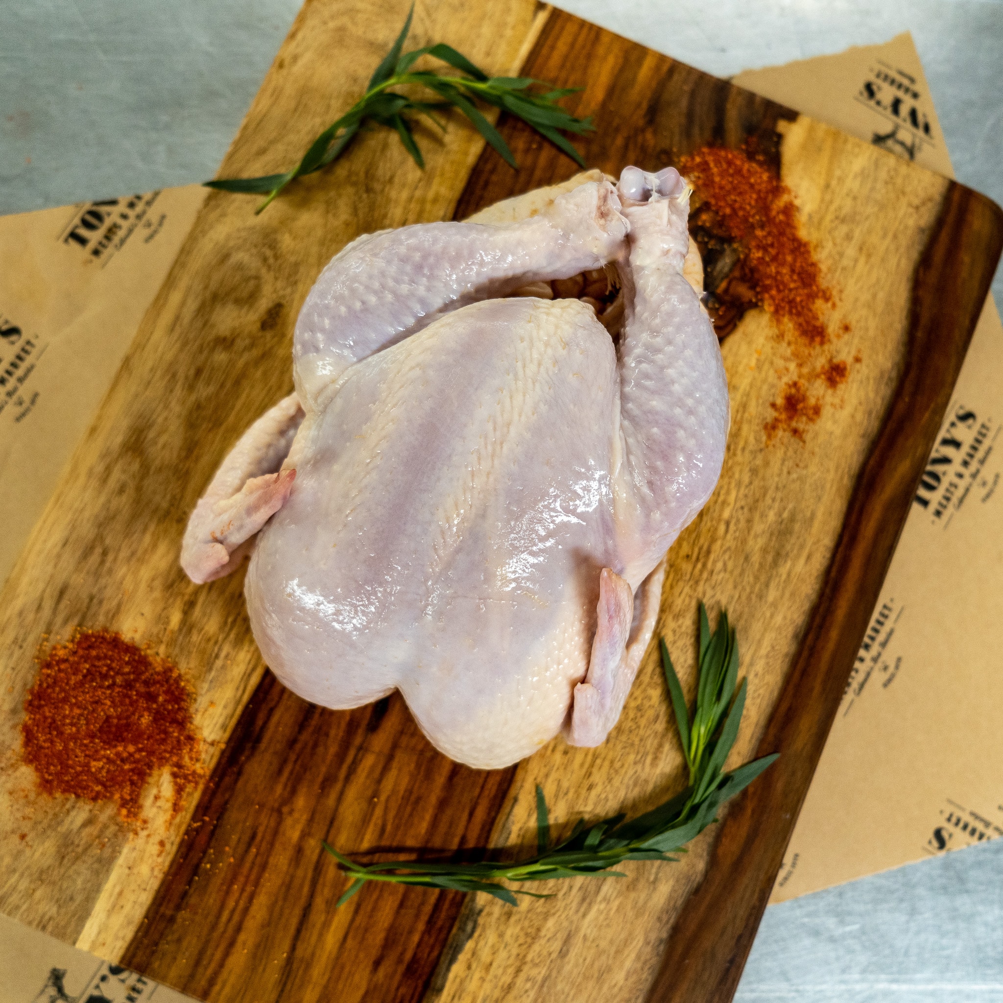 Whole Frying Chickens & Leg Quarters Tony's Meats & Market